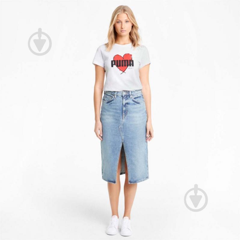 Футболка Puma HEART TEE 58789702 р.L білий - фото 3