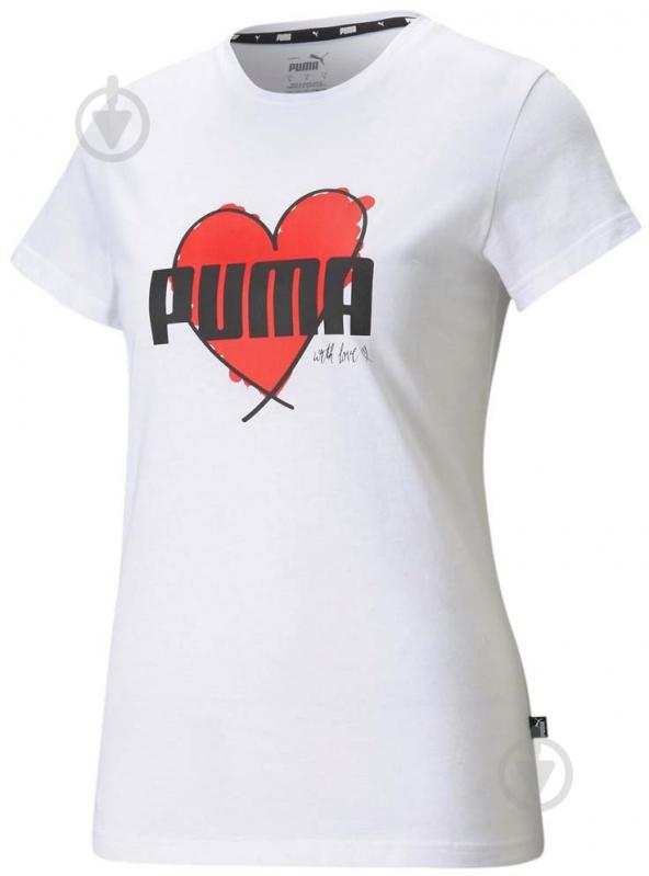 Футболка Puma HEART TEE 58789702 р.L білий - фото 4