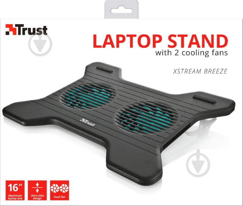 Підставка для ноутбука Trust Xstream Breeze Laptop Cooling Stand (15.6") TR (17805) Black - фото 7