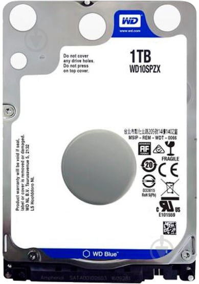 Жорсткий диск Western Digital 5400 rpm 1 ТБ 2,5" SATA III (WD10SPZX) grey - фото 1