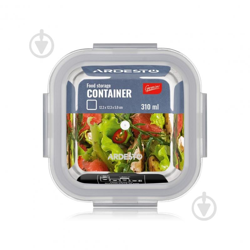 Контейнер для харчових продуктів з кришкою Ardesto Gemini 0.31 л квадратний (AR1230BSQ) - фото 2 Контейнер для харчових продуктів з кришкою Ardesto Gemini 0.31 л квадратний (AR1230BSQ) - фото 2