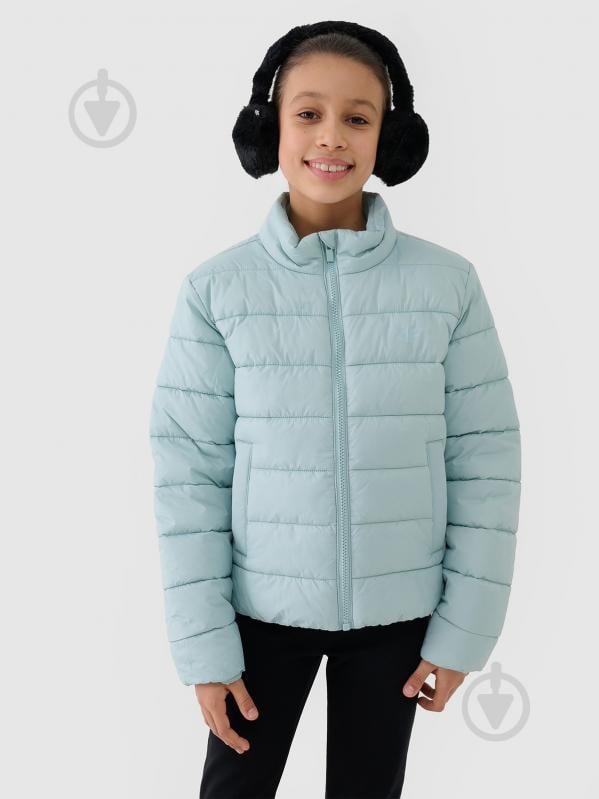 Куртка для девочек демисезонная 4F DOWN JACKET F515 4FJWSS25TDJAF515-47S р.134 бирюзовая - фото 1