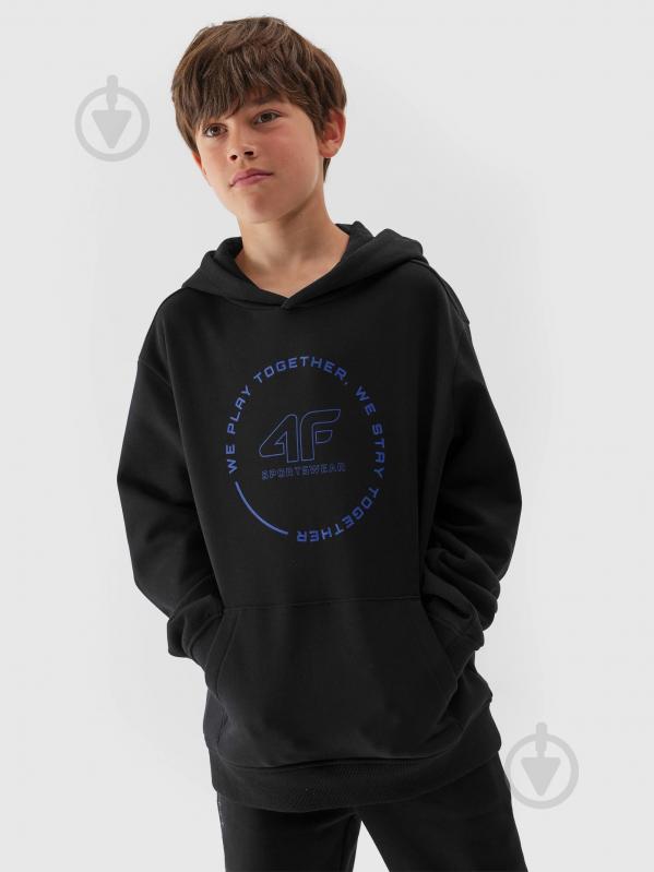 Джемпер 4F SWEATSHIRT M1090 4FJRAW23TSWSM1090-20S р.128 черный - фото 3