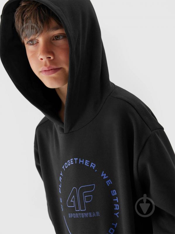 Джемпер 4F SWEATSHIRT M1090 4FJRAW23TSWSM1090-20S р.128 черный - фото 5