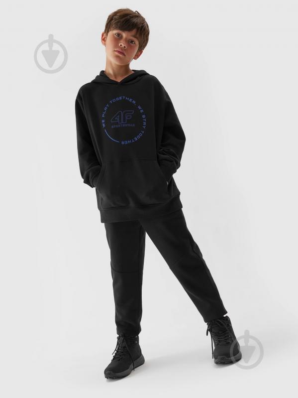 Джемпер 4F SWEATSHIRT M1090 4FJRAW23TSWSM1090-20S р.128 черный - фото 6