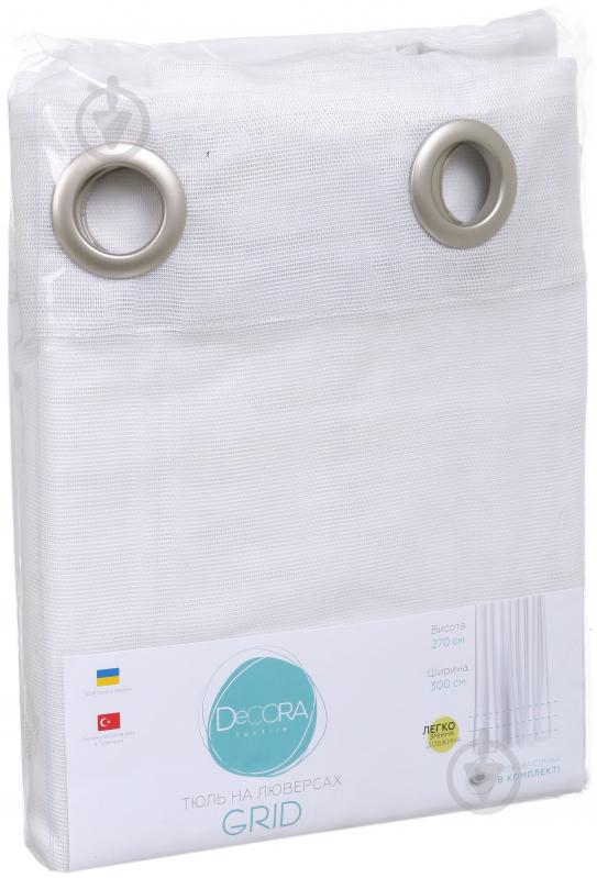 Тюль GRID 300х278 молочный Decora textile - фото 3