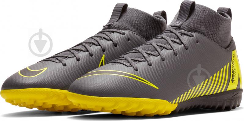 Cороконіжки Nike JR SUPERFLY 6 ACADEMY GS TF AH7344-070 р.33,5 темно-сірий - фото 1