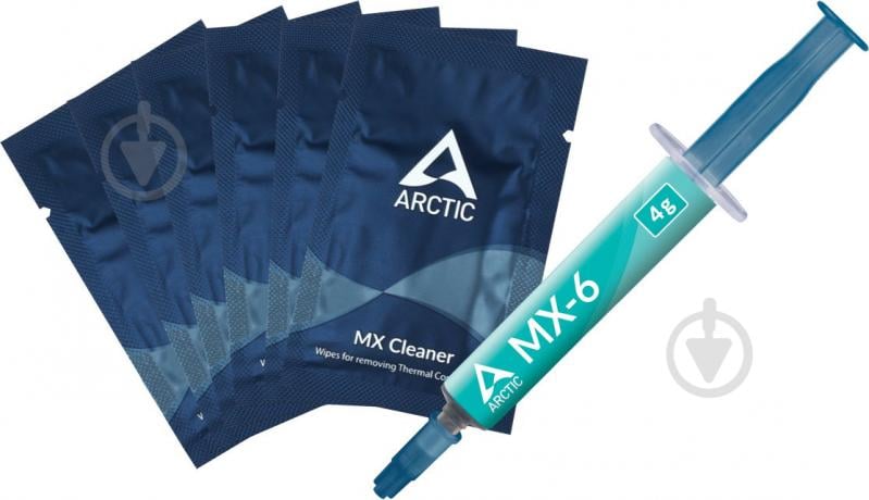 Термопаста Arctic MX-6 4г з 6шт. MX Cleaner (ACTCP00084A) - фото 1