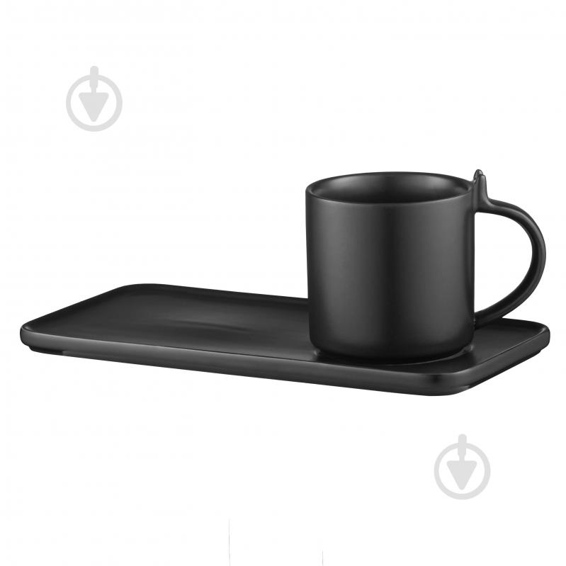 Чашка с блюдцем ARDESTO 250 мл черный (AR3073BS) - фото 1