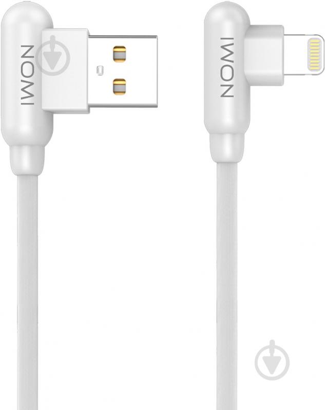 Кабель Nomi Lightning – USB 1 м белый (344279) DCAQ 10i - фото 1