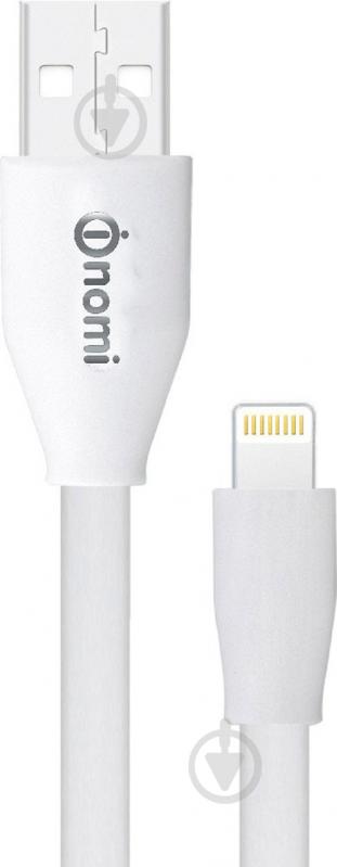 Кабель Nomi Lightning – USB 0,15 м белый (430318) - фото 1