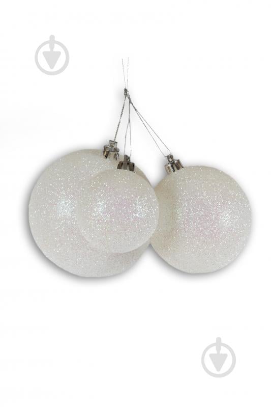 Шар пластиковый d100 8345 100 мм белый - фото 1