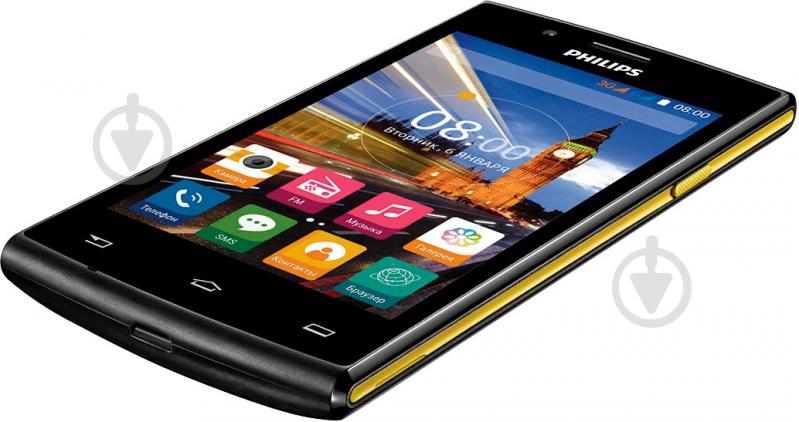 Смартфон Philips S307 0,512/4GB black/yellow (CTS307/RYREDPRU) - фото 2