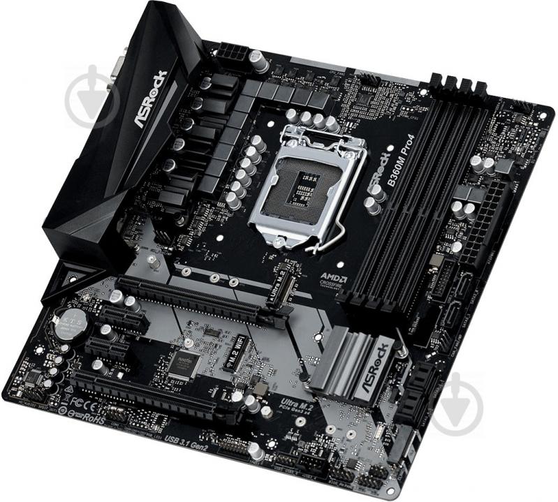 Материнская плата ASRock B360M PRO4 (Socket 1151, Intel B360, mirco ATX) - фото 3