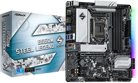 Материнская плата ASRock B560M Steel Legend (Socket 1200, Intel B560, mirco ATX) - фото 2