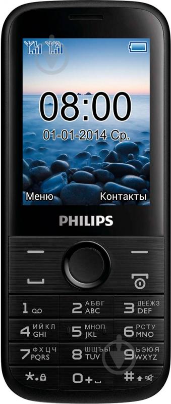 Мобильный телефон Philips E160 Xenium black CTE160/RBREDARU - фото 1 Мобильный телефон Philips E160 Xenium black CTE160/RBREDARU - фото 1