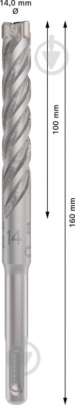 Bosch SDS-plus 14x100 мм 160 мм 2608833816 - фото 3