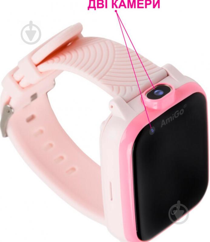 Смарт-годинник AmiGo GO006 GPS 4G WIFI pink (849558) - фото 5