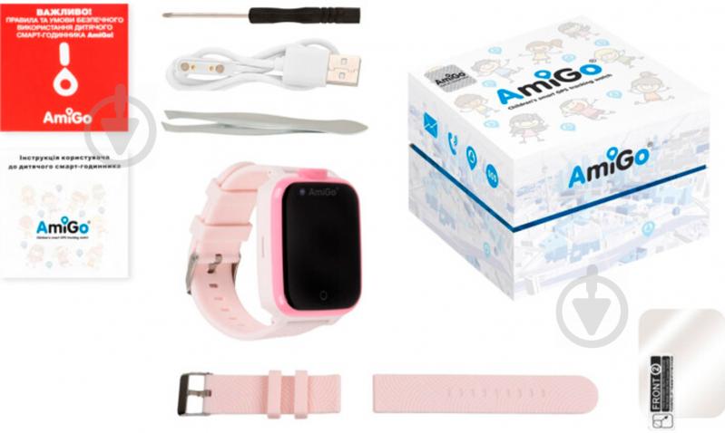 Смарт-годинник AmiGo GO006 GPS 4G WIFI pink (849558) - фото 9