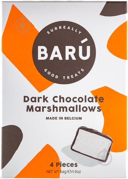 Маршмеллоу Baru в черном шоколаде 54 г - фото 1 Маршмеллоу Baru в черном шоколаде 54 г - фото 1