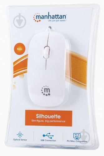Мышь Manhattan Optical USB White 177627 - фото 6