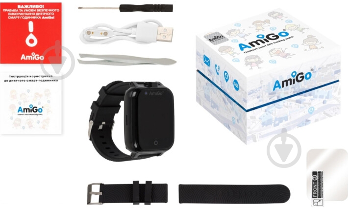 Смарт-часы AmiGo GO006 GPS 4G WIFI black (849557) - фото 9