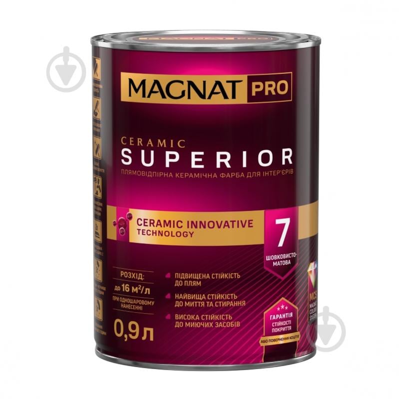 Краска керамическая Magnat PRO Ceramic Superior 7 (база А) шелковистый мат Белый 0,9 л - фото 1 Краска керамическая Magnat PRO Ceramic Superior 7 (база А) шелковистый мат Белый 0,9 л - фото 1