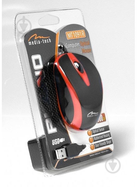 Миша Media-Tech Plano Red MT1091R - фото 2 Миша Media-Tech Plano Red MT1091R - фото 2
