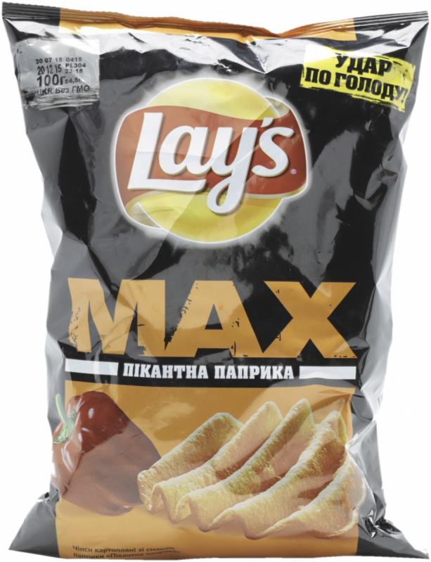 Чипсы Lays MAX Пикантная паприка 100 г - фото 1