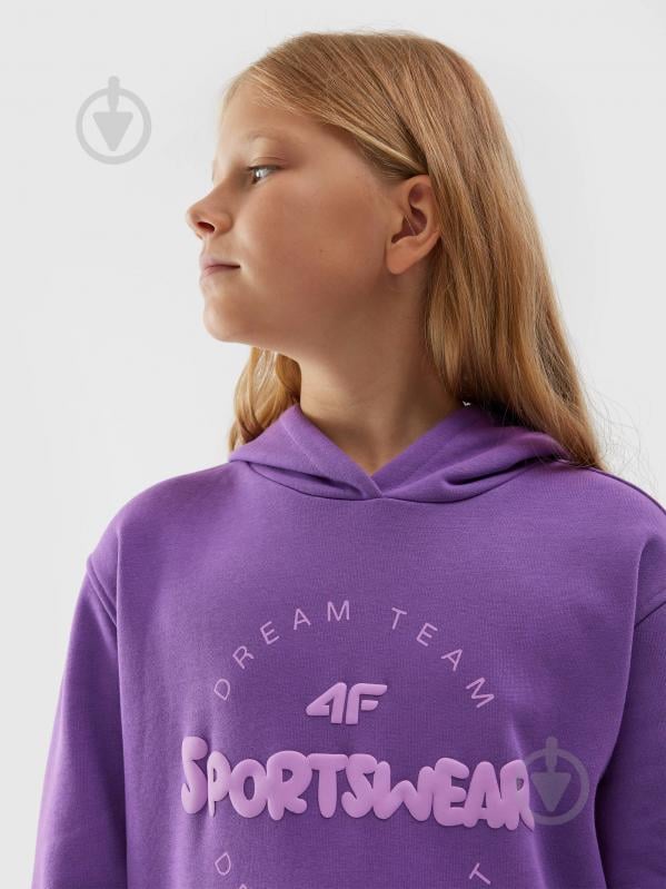 Джемпер 4F SWEATSHIRT F1068 4FJRAW23TSWSF1068-51S фіолетовий - фото 6