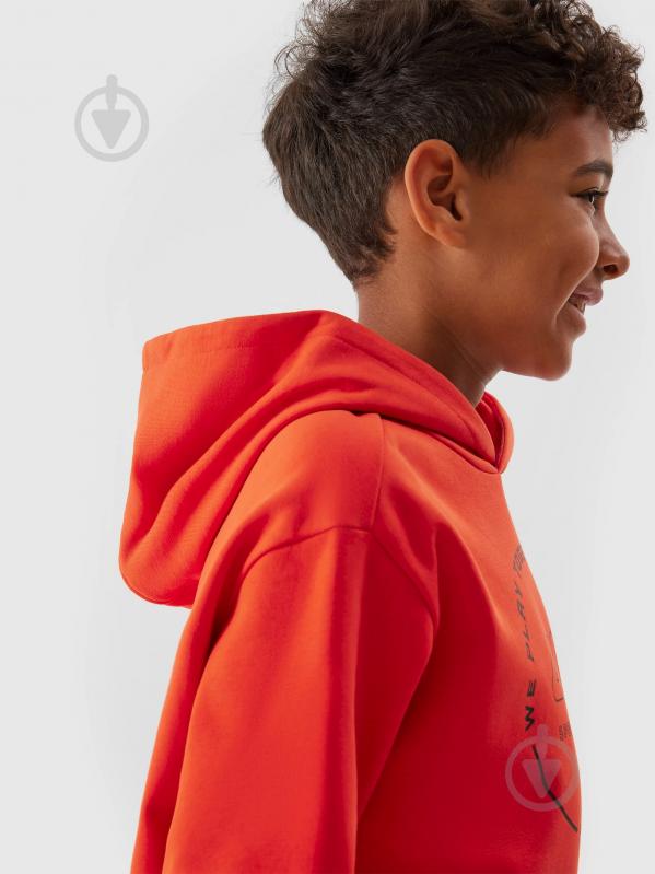 Джемпер 4F SWEATSHIRT M1090 4FJRAW23TSWSM1090-70S р.152 оранжевый - фото 5