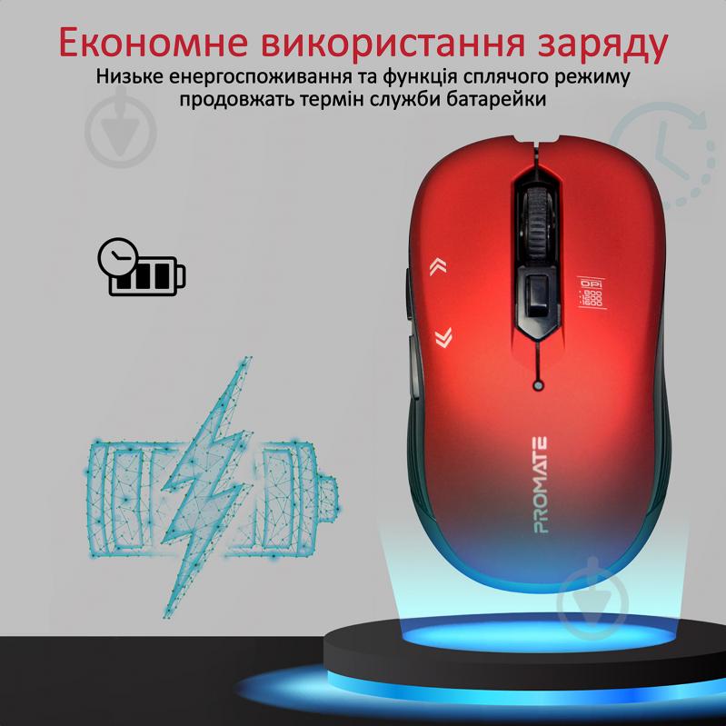 Мышь Promate Slider Wireless Red - фото 4