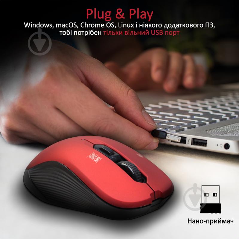 Мышь Promate Slider Wireless Red - фото 5