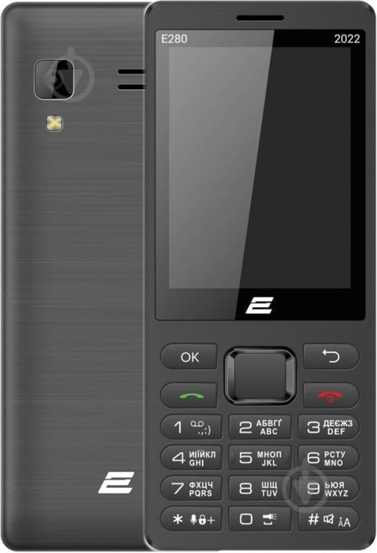 Мобильный телефон 2E E280 2022 Dual SIM black 688130245210 - фото 1