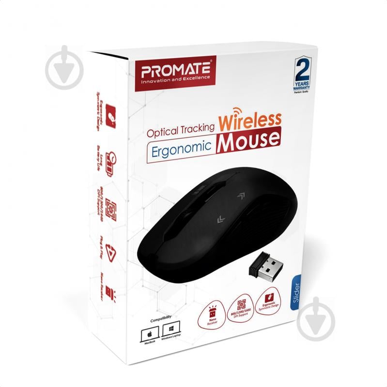 Мышь Promate Slider Wireless Black - фото 6