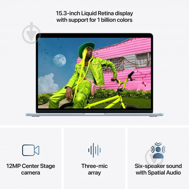 Ноутбук Apple MacBook Air M5 2026 16GB/1TB 15,3" (MDVT4UA/A) sky blue - фото 5 Ноутбук Apple MacBook Air M5 2026 16GB/1TB 15,3" (MDVT4UA/A) sky blue - фото 5