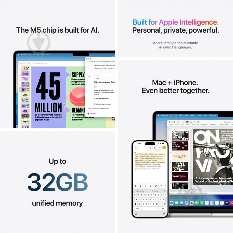 Ноутбук Apple MacBook Air M5 2026 16GB/512GB 15,3" (MDVQ4UA/A) sky blue - фото 8