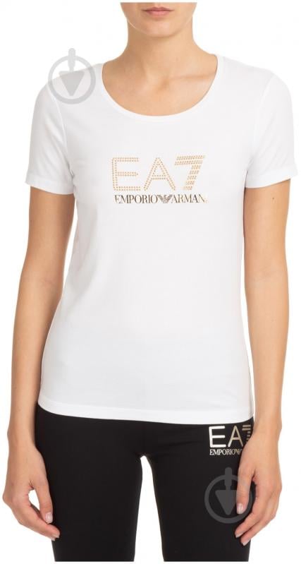 Футболка EA7 T-SHIRT LOGO SERIES 3LTT23-TJDQZ-1100 р.S білий - фото 1