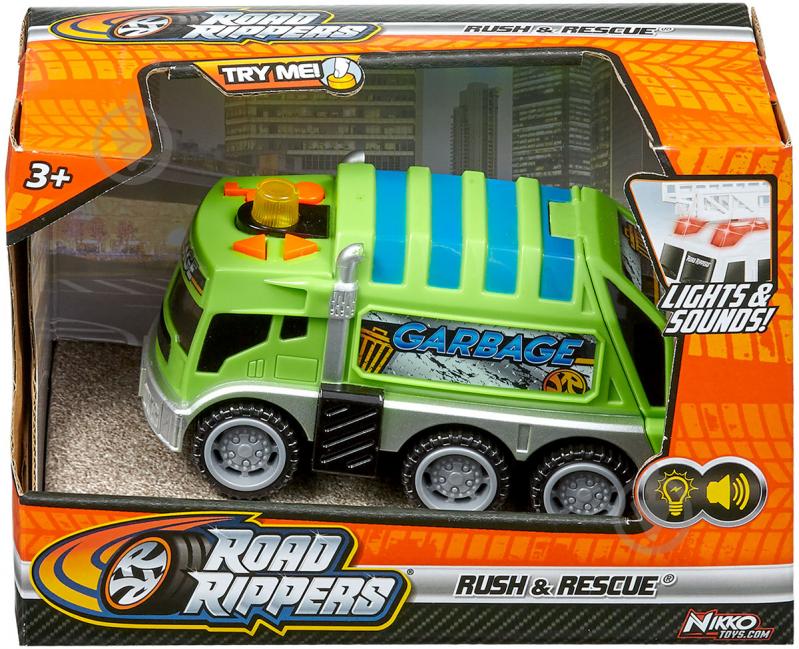 Машинка Road Rippers Мусоровоз с световыми и звуковыми эффектами 20133 - фото 1