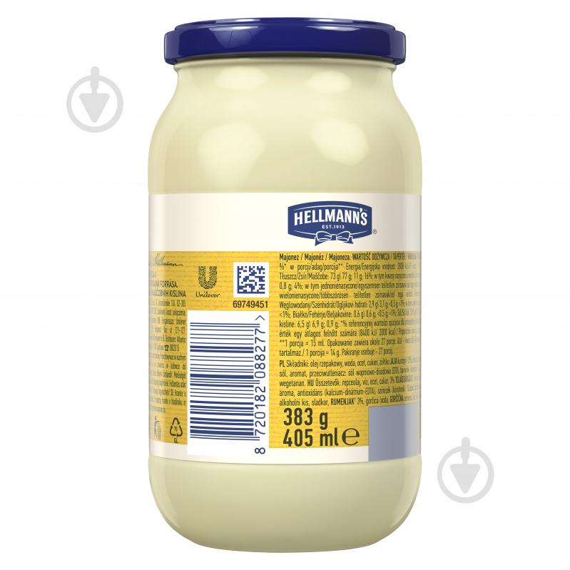 Майонез Hellmann's 73% Original 383 г - фото 2
