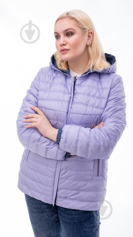 Куртка женская зимняя Adonis МАЛЬВИНА V20-428/Mauve Magma+Col 93 р.2XL сиреневая с синим - фото 2