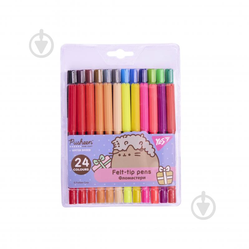 Набір фломастерів Pusheen 24 кольори YES - фото 1 Набір фломастерів Pusheen 24 кольори YES - фото 1