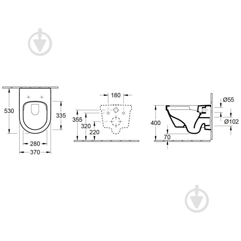 УЦЕНКА! Комплект инсталляции Villeroy & Boch с кнопкой хром и унитаз Architectura DirectFlush 4694HR01+i8120 (УЦ №161) - фото 4