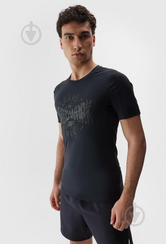 Футболка 4F TSHIRT FNK M765 4FRAW23TFTSM765-30S р.M чорний - фото 1