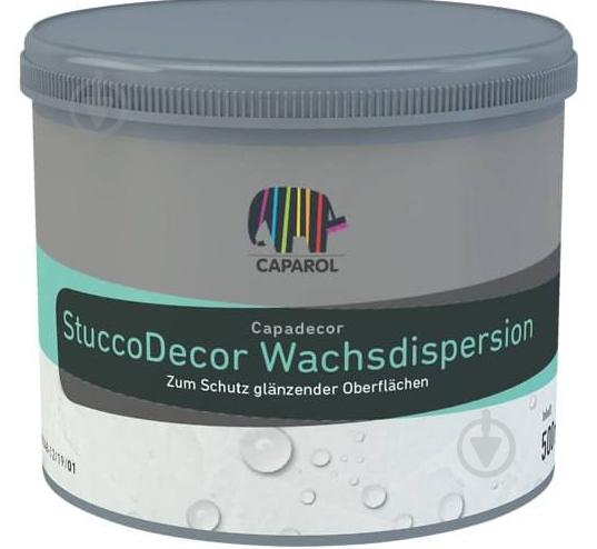 Caparol Воск для защиты поверхностей StuccoDecor Wachsdispersion 0,5 кг 0,4 л /бесцветный - фото 1