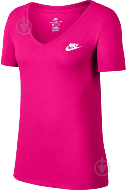 Футболка Nike W NSW TEE VNECK LBR 918619-674 р.XS красный - фото 1