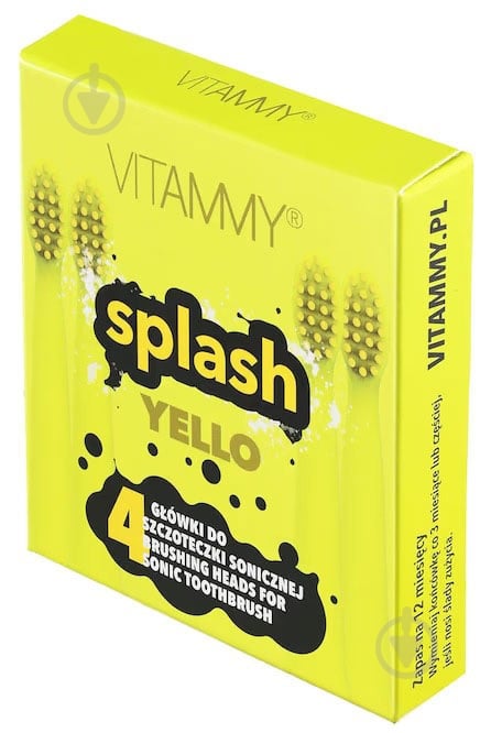 Насадки для електричної зубної щітки VITAMMY Splash yellow 4шт. Yellow (TH1811-4 yellow) - фото 4