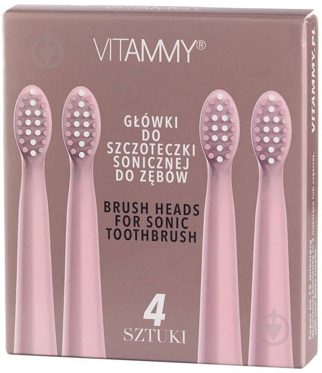 Насадки для електричної зубної щітки Vitammy Harmony 4 шт. Rose (TH1811-4 rose) - фото 4