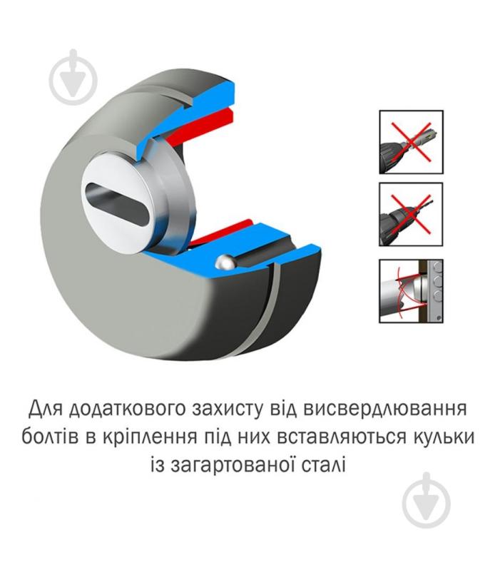 Броненакладка DISEC SFERIK BD+ DIN SQUARE 25 мм бронза сатин - фото 6