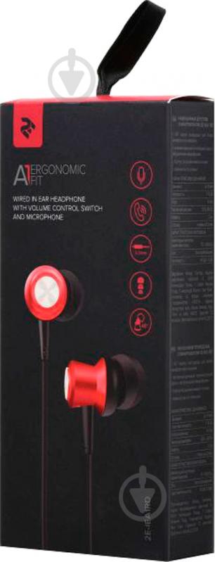 Наушники 2E 2E-IEA1RD red - фото 4